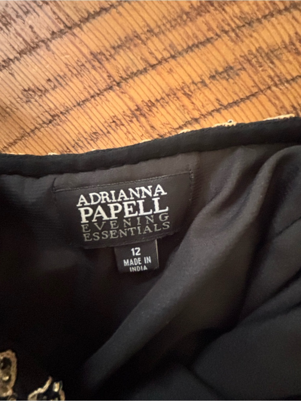 Adrianna Papell Fairy Beaded Vintage Black Dress - Picture 2 of 11